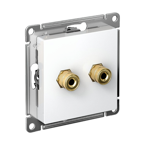 Аудиорозетка двойная AtlasDesign белый Systeme Electric ATN000187: фотография 1