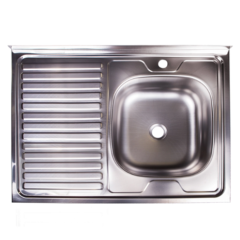 Мойка 600х800 правый выпуск 1 1/2" глубина 130 мм Эконом : фотография 1