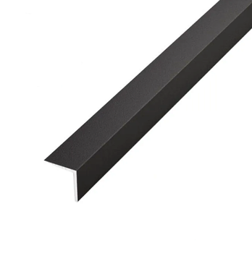 Уголок алюминиевый 20х20 анодированый черный матовый 3м: фотография 1