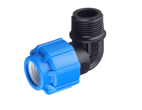 Отвод ПЭ 25х1&quot; наружная резьба обжимной ТПК-Аква: фотография 1