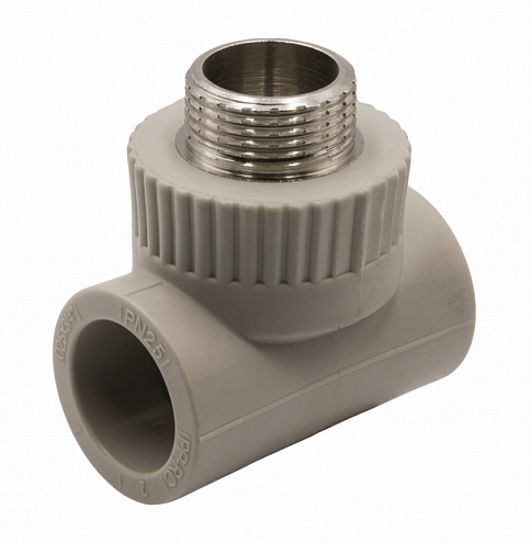 Тройник комбинированный наружная резьба 25х3/4''х25 EVER plast   : фотография 1