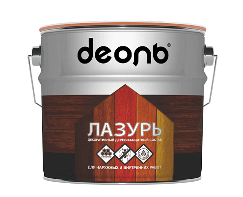 Пропитка деревозащитная лазурь ДЕОЛЬ, дуб 5л: фотография 1