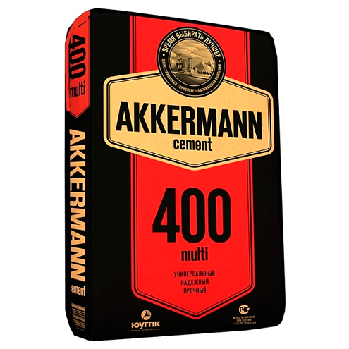 Цемент Akkermann ПЦ 400 (ЦЕМ II/В-Ш 32,5Н)  50кг: фотография 1