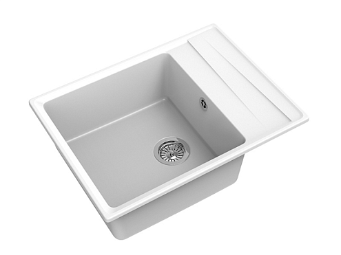 Мойка GRANFEST GF-LV--660L чаша+крыло 660х500 иней: фотография 1