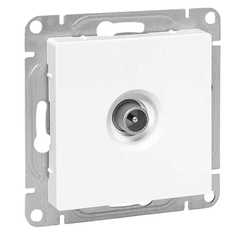 Розетка телевизионная оконечная Эпика механизм белый EKF UP1-SOW-TV-3: фотография 1