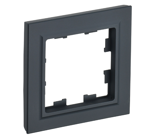 Рамка 1-местная BRITE РУ-1-БрГ графит IEK BR-M12-K53: фотография 1