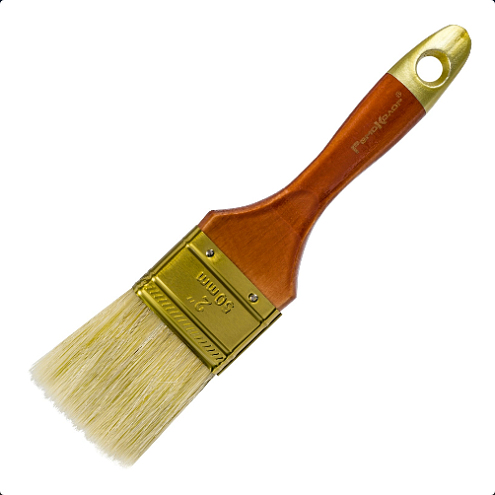 Кисть &quot;ПРОФИ&quot;,  50мм, натуральная щетина, для всех ЛКМ, РемоКолор: фотография 1