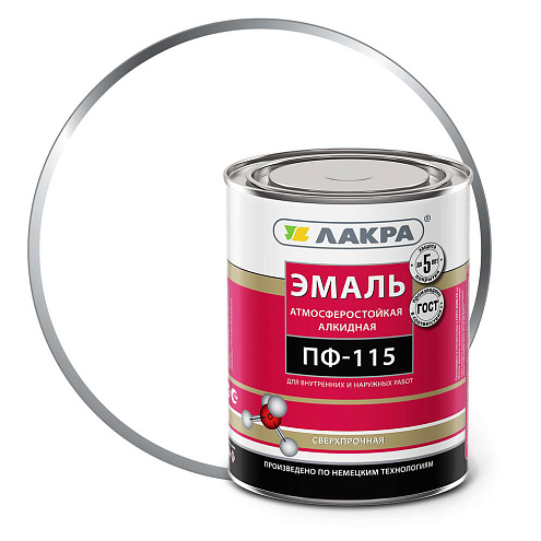 Эмаль ПФ-115 Лакра белая матовая 1кг: фотография 1