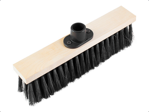 Щетка тротуарная на деревянной колодке 5-ти рядная, без черенка, с резьбой, 275х45мм: фотография 1