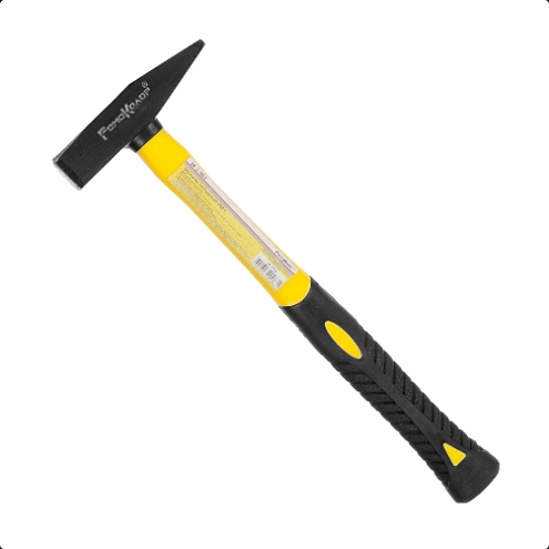 Молоток слесарный кованный фиберглассовая рукоятка 400г, РемоКолор: фотография 1