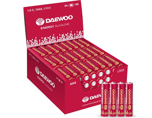 Элемент питания алкалиновый AAA/LR03 1.5В Energy Alkaline 2021 DB-4 (уп.4шт) DAEWOO 5029934: фотография 1