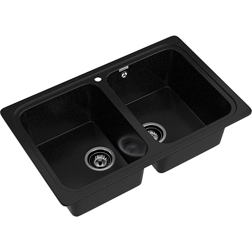 Мойка GRANFEST GF-S780K 2 чаши 780х500 мм черный: фотография 1