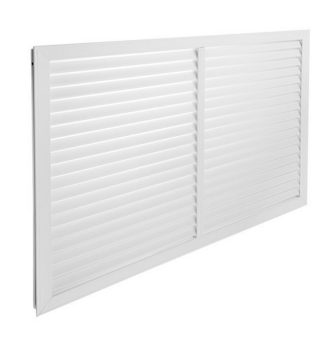 Решетка радиаторная ПВХ белая 600х900: фотография 1