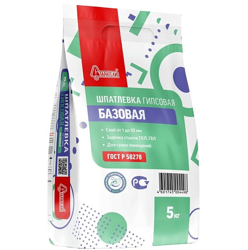 Шпаклевка Старатели гипсовая "Базовая" 5кг: фотография 1