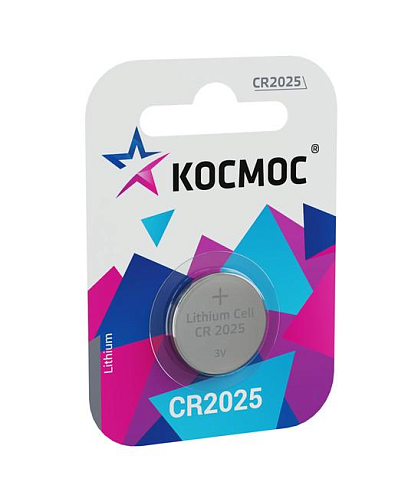 Элемент питания литиевый CR2025 1хBL уп.1шт КОСМОС KOC20251BL: фотография 1