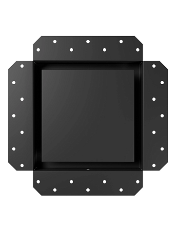 Вентилятор D100 EXCELLENT встраиваемый, скрытый монтаж, осевой обратный клапан, двигатель BB черный матовый ERA: фотография 1