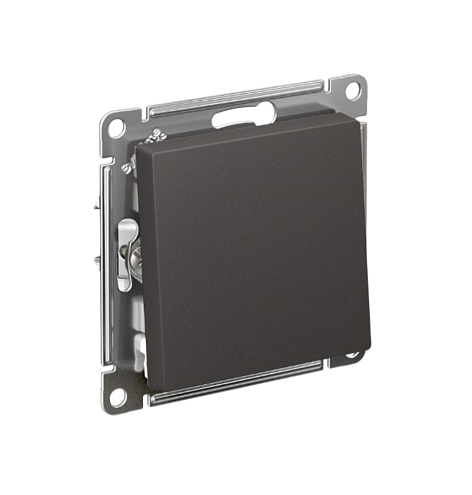 Переключатель 1-клавишный AtlasDesign (сх.6) 10AX механизм базальт Systeme Electric ATN001461: фотография 1