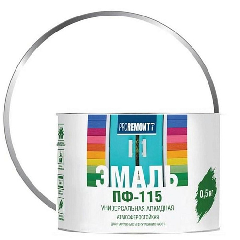 Эмаль ПФ-115, PROREMONT, белый матовый, 0,5кг: фотография 1