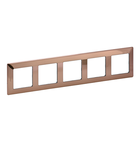 Рамка 5-мест Valena Life универсальная медь Leg 754165: фотография 1