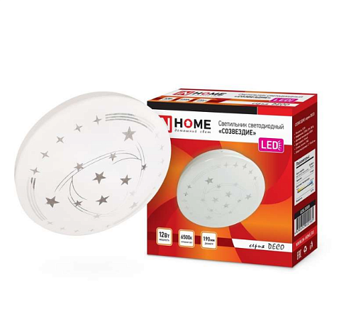 Светильник светодиодный DECO 12Вт 230В 6500К 780лм 190мм СОЗВЕЗДИЕ IN HOME 4690612022185: фотография 1