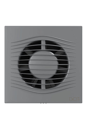 Вентилятор D100 SLIM 4C gray metal, с обратным клапаном, декоративный DICITI: фотография 1