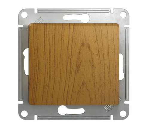 Выключатель 1-клавишный Glossa 10А IP20 (сх.1) 10AX механизм дерево дуб Systeme Electric GSL000511: фотография 1