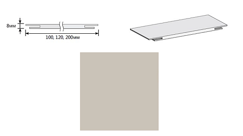 Добор &quot;Т&quot; ПЭТ Cream Silk МДФ 2070х200х8 : фотография 1