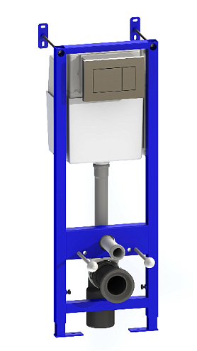 Система инсталляции Уклад СИ 01.04.54.00.1 для унитаза с кнопкой хром глянец: фотография 1