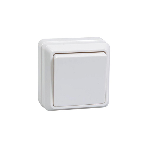 Выключатель 1-кл. ОП ОКТАВА 10А 250В бел. IP20 ВС20-1-0-ОБ ИЭК EVO10-K01-10-DC: фотография 1