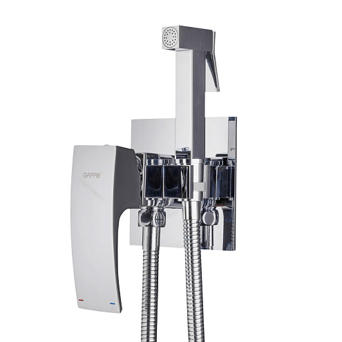 Смеситель с гигиеническим душем 35к G7207-1 GAPPO встраиваемый, ХРОМ: фотография 1