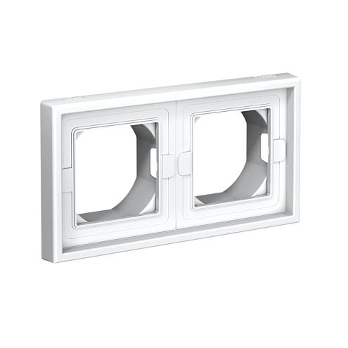 Рамка 2-местная ArtGallery IP44 белый Systeme Electric  GAL440102: фотография 1