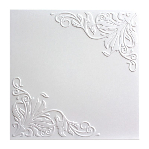 Плитка потолочная &quot;Солид&quot; С2060, белая, 50х50см: фотография 1