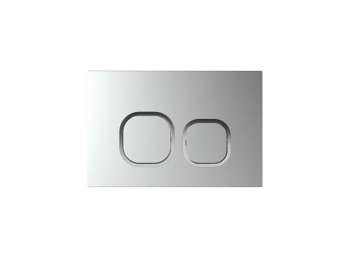 Панель смыва Aquatek KDI-0000058 хром матовый ободок хром, клавиши квадратные: фотография 1