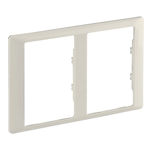 Рамка 2-м Valena Life для двойных розеток сл. кость Leg 754232: фотография 1