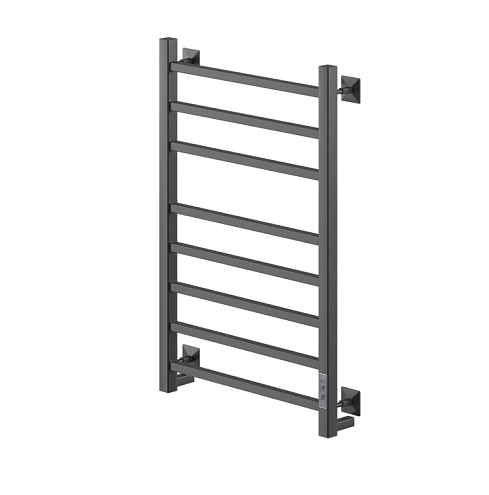 Полотенцесушитель Mixline Fortune 80х50 таймер, 425 Вт, 8 перекладин, прямые квадрат, электрический, черный: фотография 1