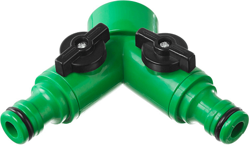 Распределитель 2х канальный внешняя резьба-соединитель 3/4", Росток: фотография 1