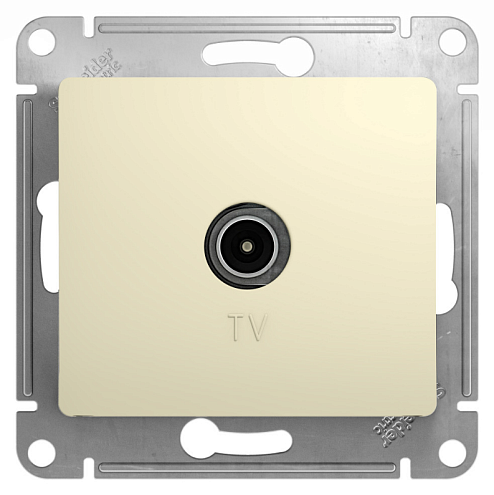 Розетка телевизионная Glossa коннектор механизм бежевый Systeme Electric GSL000293: фотография 1