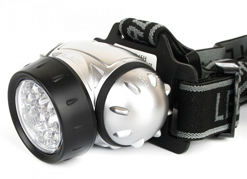 Фонарь налобный LED 5352 14LED 4 режима; 3хR03 металлик Ultraflash 10261: фотография 1