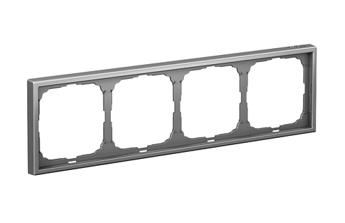 Рамка 4-местная ArtGallery универсальная сталь Systeme Electric GAL000904: фотография 1