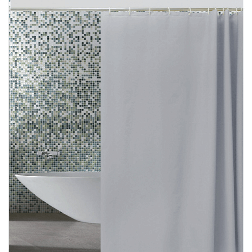 Занавеска-штора для ванн 180х180 &quot;ZALEL&quot; эконом 0040A : фотография 1