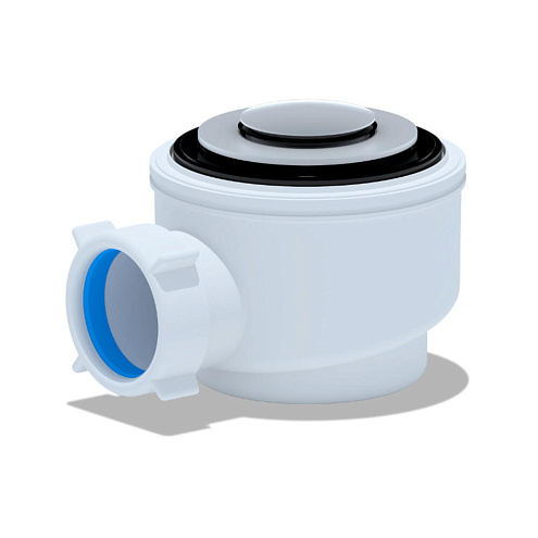 Сифон для душевого поддона 1 1/2&quot;х50/60 хром, клик-клак АНИ Пласт E410CL: фотография 1