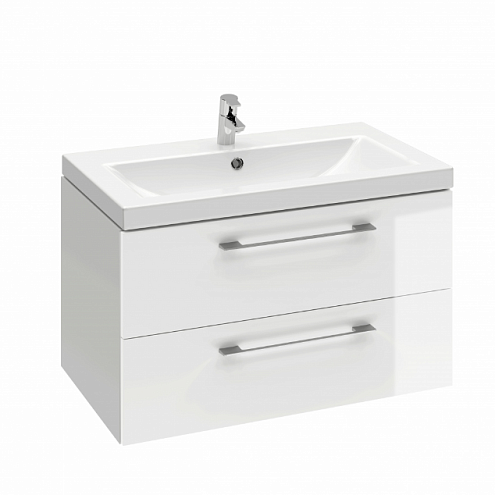 Тумба под раковину подвесная LARA 70 для COMO 70 белый: фотография 1