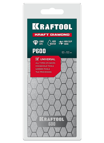 Пластина алмазная заточная KRAFTOOL DIAMOND 63 х 152 мм, Р600: фотография 1