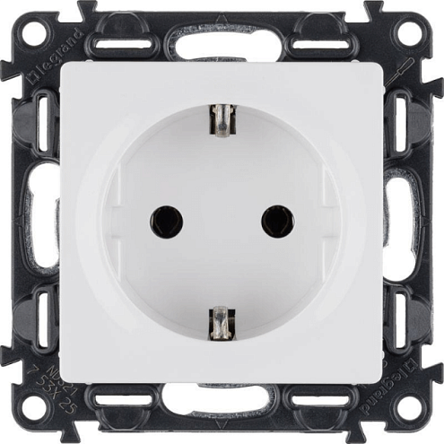 Механизм розетки Valena Life 16А 250В 2К+З винтовые зажимы белый Leg 753425: фотография 1