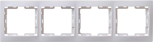 Рамка 4-м КВАРТА РГ-4-КБ горизонт. бел. IEK EMK40-K01-DM: фотография 1