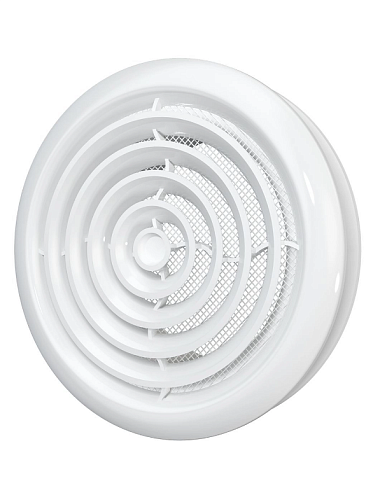 Диффузор приточно-вытяжной со стопорным кольцом и фланцем D100 ERA: фотография 1