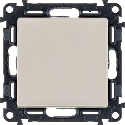 Переключатель Valena Life 10АХ 250В с лицевой панелью; безвинтовые зажимы сл. кость Leg 752506: фотография 1