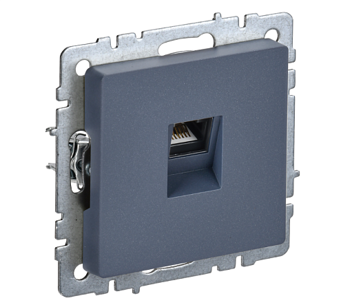 Розетка компьютерная BRITE РК10-БрМ RJ45 кат.5E механизм маренго IEK BR-K10-1-K35: фотография 1