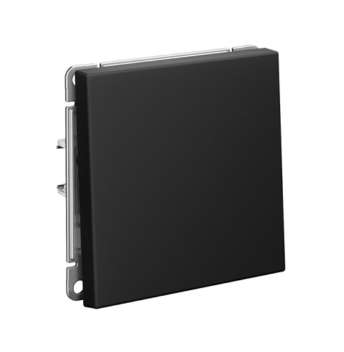 Переключатель 1-клавишный ArtGallery 10AX с быстрозажимными клеммами механизм карбон Systeme Electric  GAL001061S: фотография 1