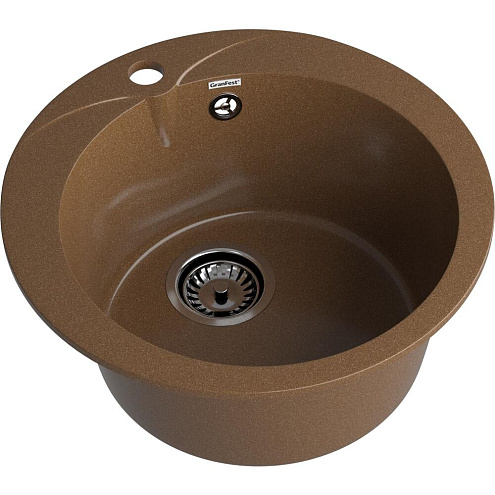 Мойка GRANFEST GF-R480  D475 мм, круглая терракот: фотография 1